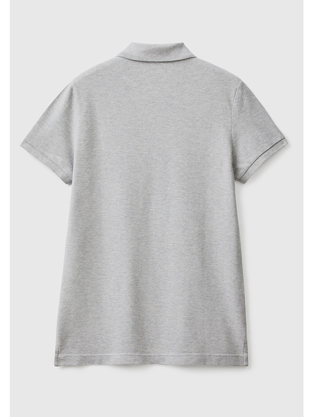 Erkek Gri Melanj Slim Fit Kısa Kollu Polo Tişört-3