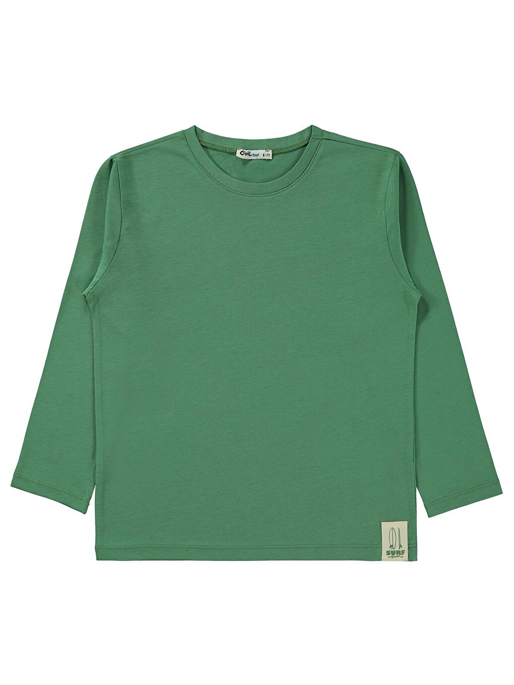 Boys Basic Uzun Kol 6-9 Yaş Sweatshirt Km - Yeşil