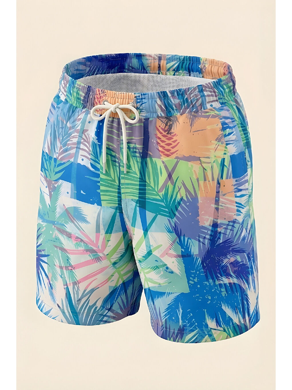 Karışık Erkek Çocuk Deniz&Havuz Şortu-Fermuar Cepli ve Desenli 4-15 Yaş 12612B