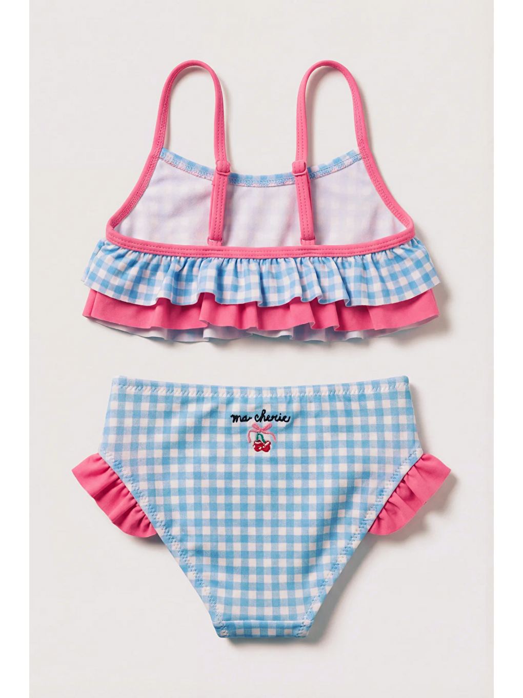 Mavi Kız Çocuk Mediterranean Pötikareli Fırfırlı Bikini Takımı-1