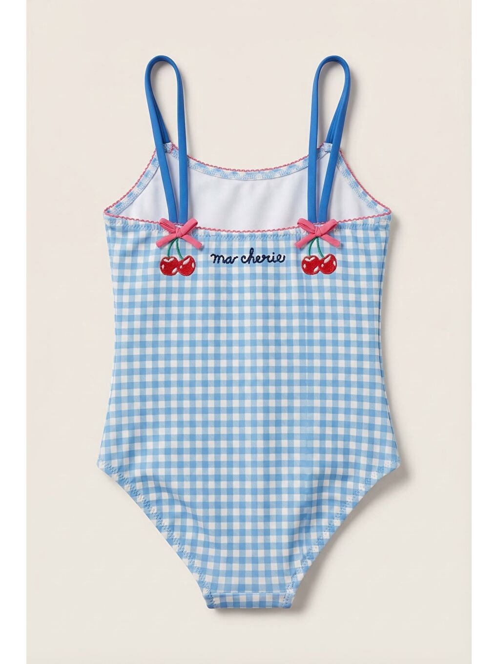 Mavi Kız Çocuk Mediterranean Ekoseli Mayo-2