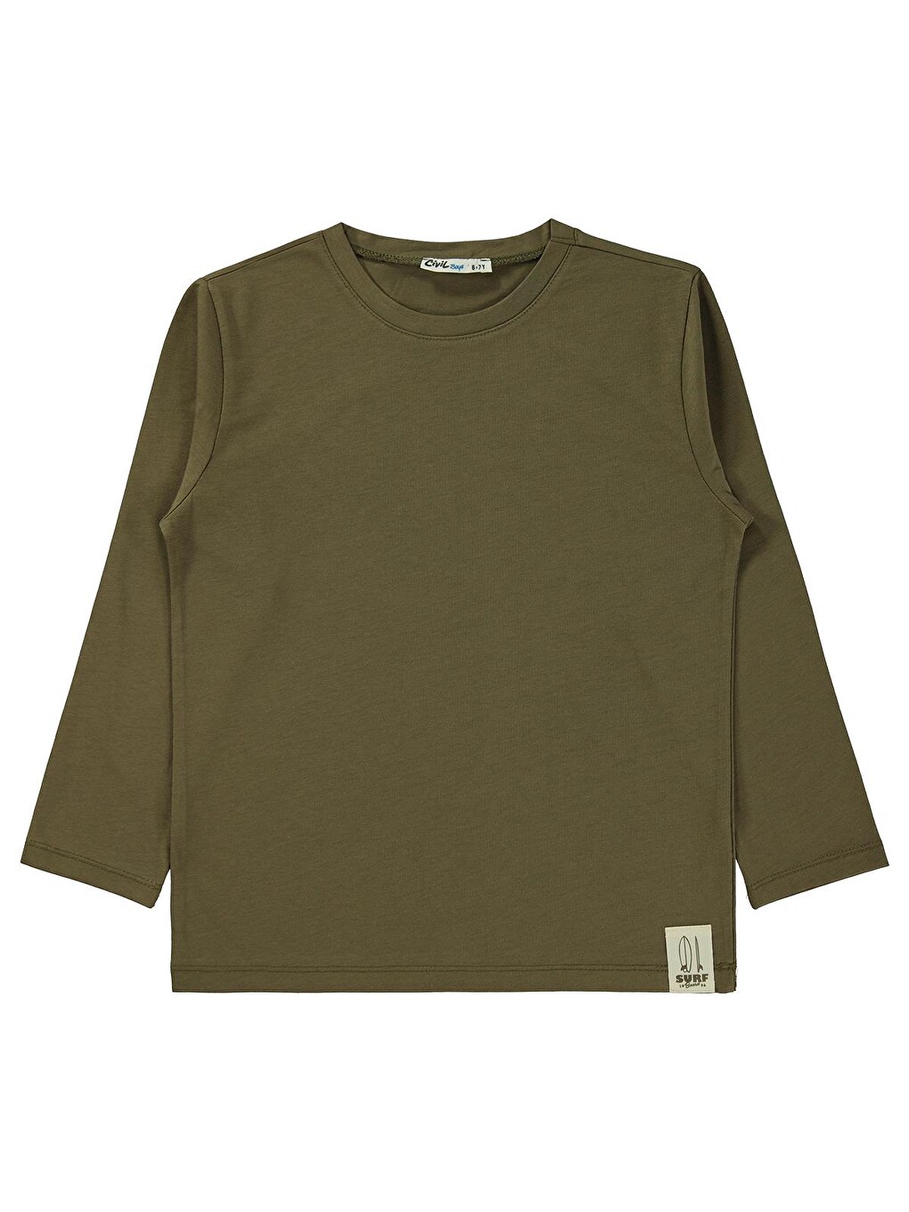 Boys Basic Uzun Kol 6-9 Yaş Sweatshirt Km - Haki