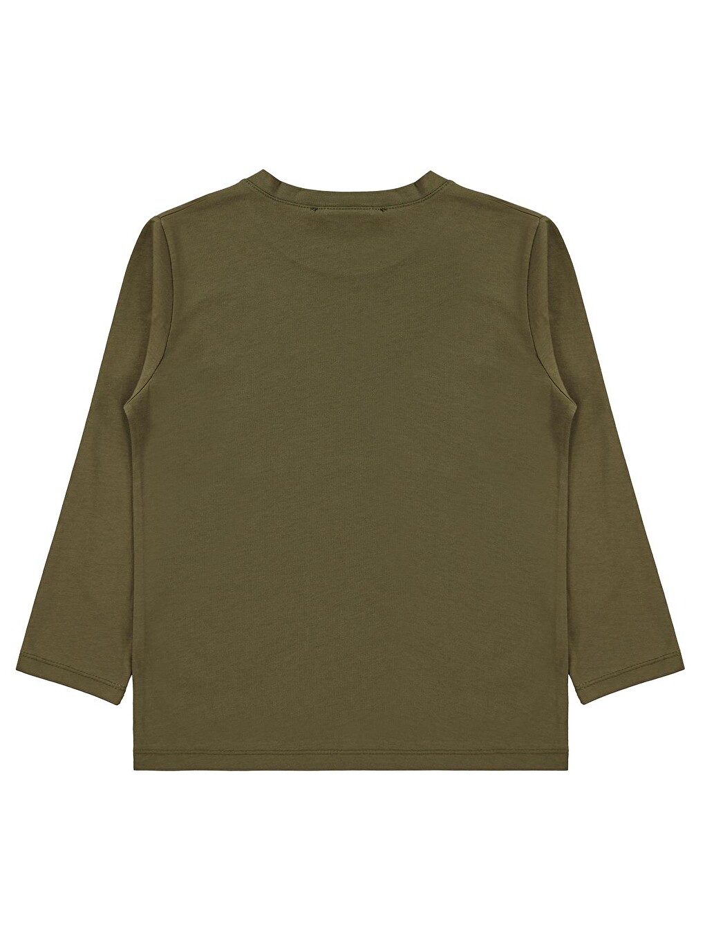 Boys Basic Uzun Kol 6-9 Yaş Sweatshirt Km - Haki-1