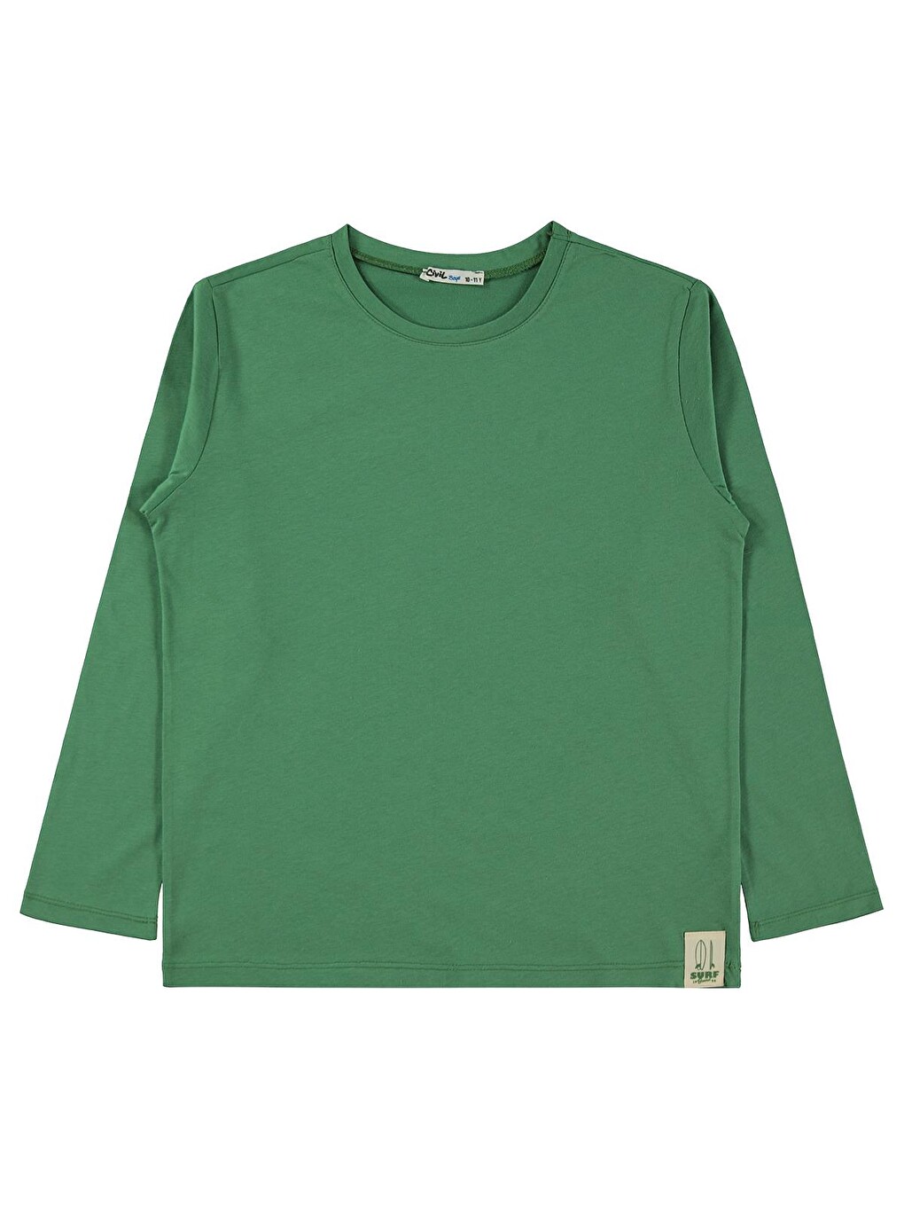 Boys Basic Uzun Kol 10-13 Yaş Sweatshirt - Yeşil