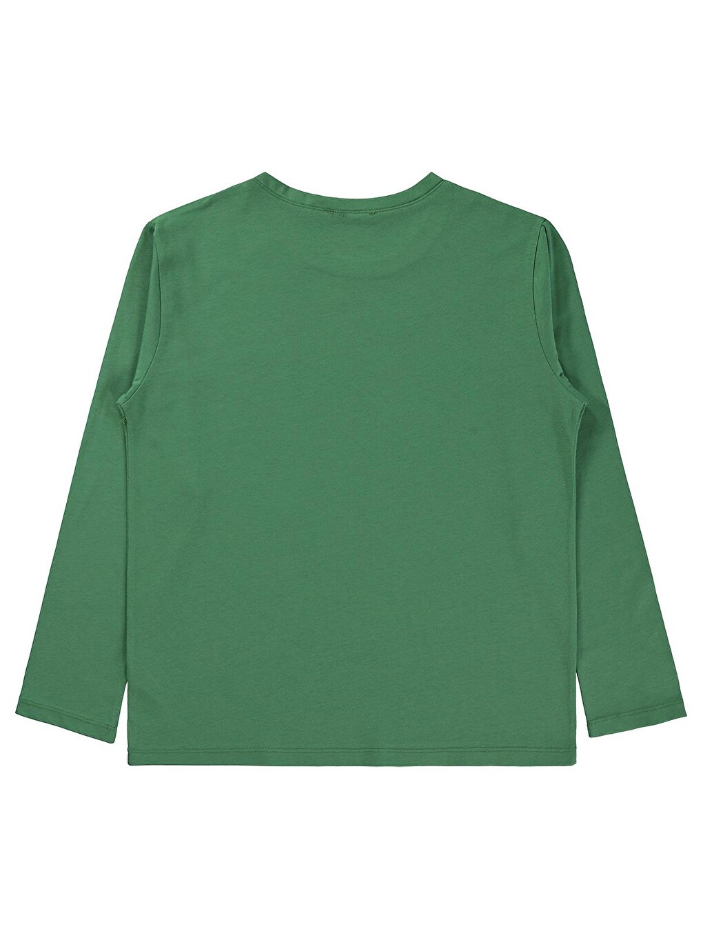 Boys Basic Uzun Kol 10-13 Yaş Sweatshirt - Yeşil-1