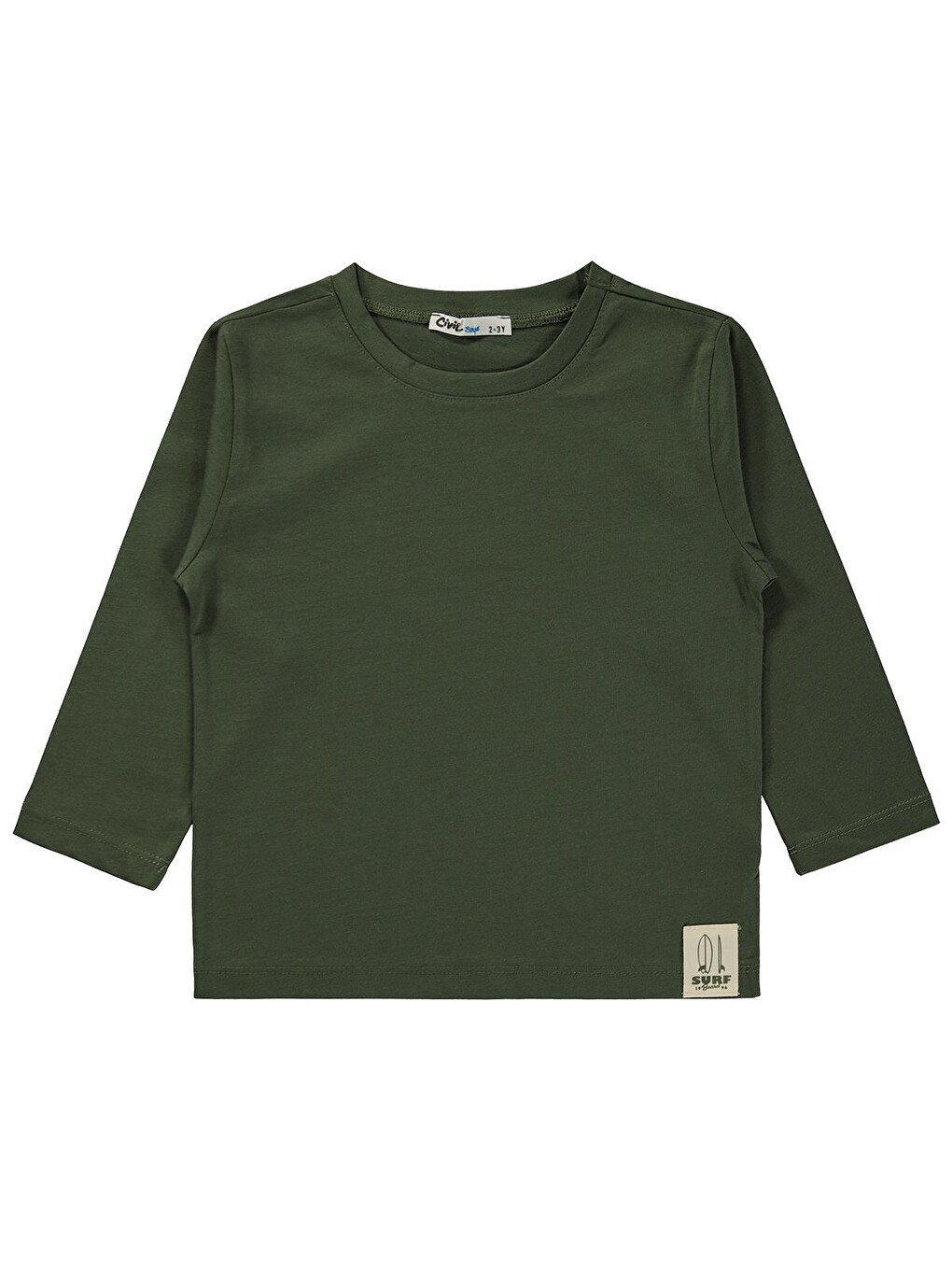 Boys Basic Uzun Kol 2-5 Yaş Sweatshirt - Haki