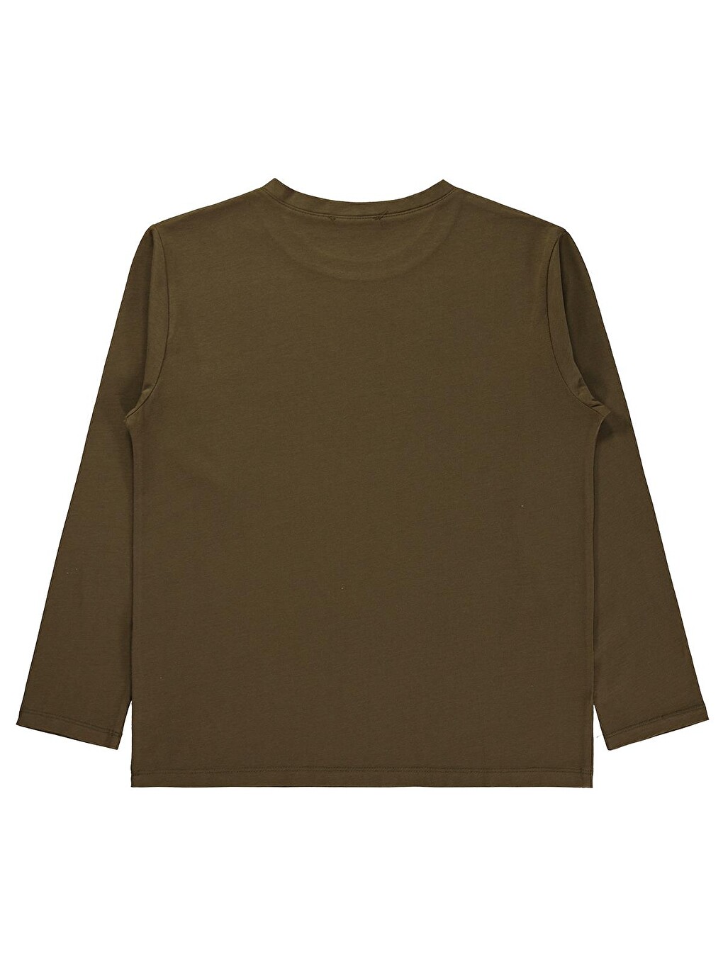 Boys Basic Uzun Kol 10-13 Yaş Sweatshirt - Haki-1