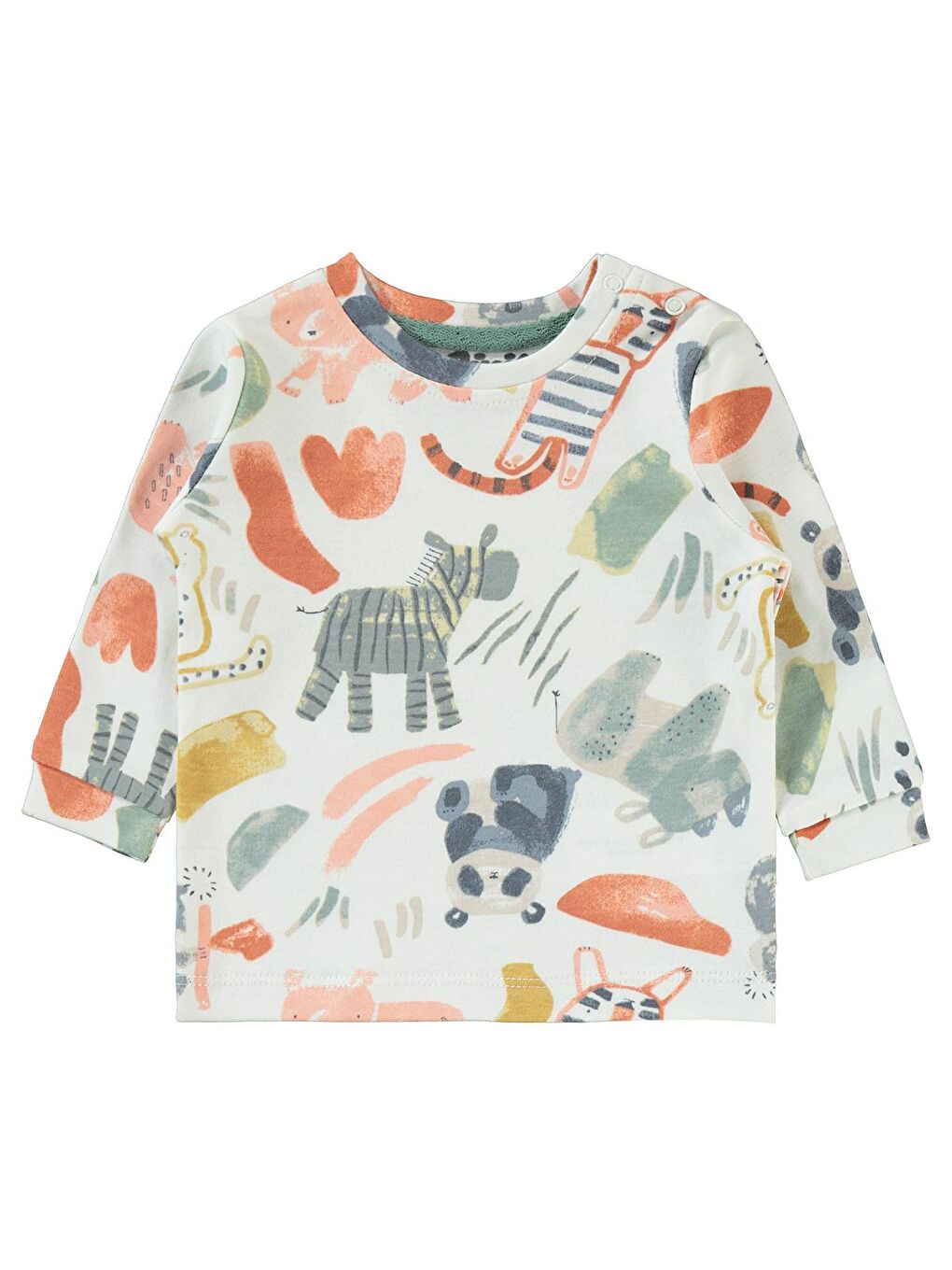 Erkek Bebek 2'li Sweatshirt 3-12 Ay Çağla Yeşili-1