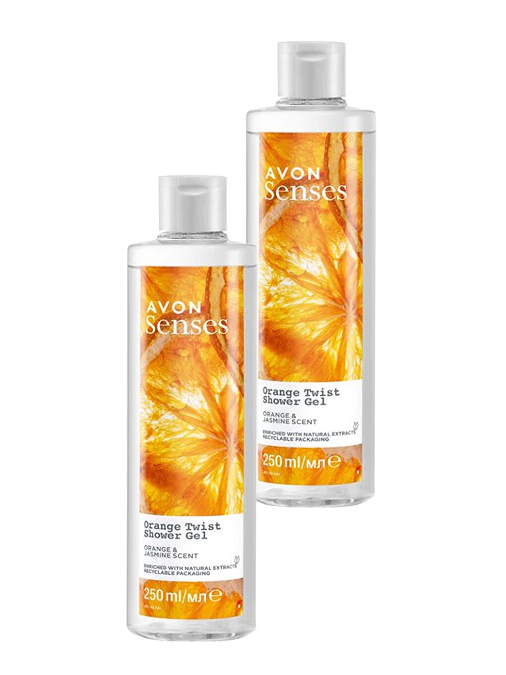 AVON Senses Orange Twist Portakal ve Yasemin Kokulu Duş Jeli 250 Ml. İkili Set