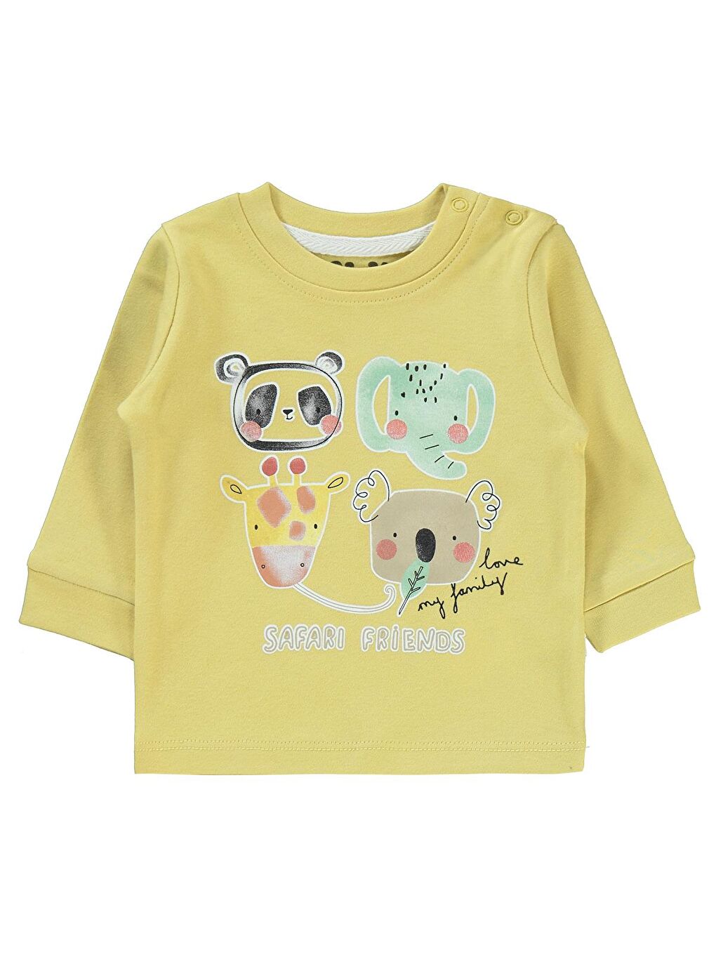 Kahverengi Baby Erkek Bebek 2'li Sweatshirt 3-12 Ay Hardal-1