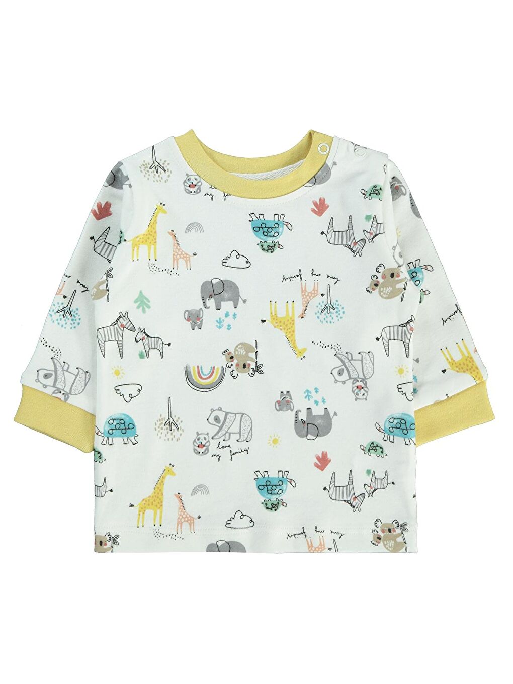 Kahverengi Baby Erkek Bebek 2'li Sweatshirt 3-12 Ay Hardal-2