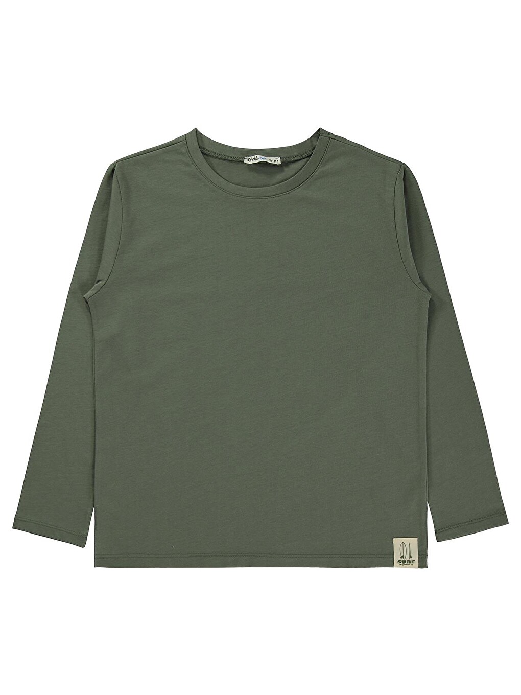 Boys Basic Uzun Kol 10-13 Yaş Sweatshirt - Haki