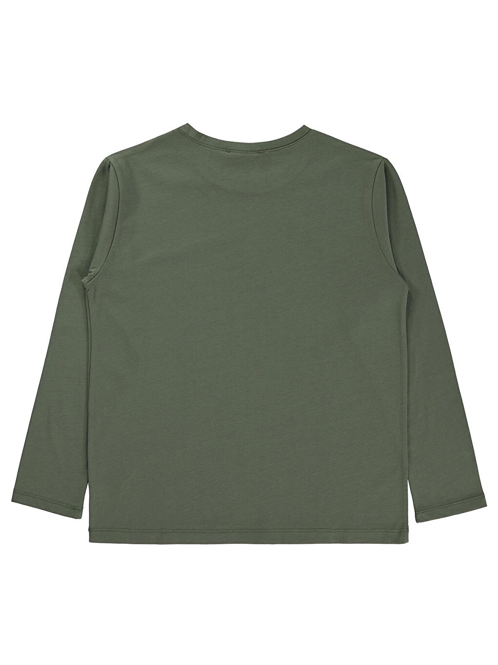 Boys Basic Uzun Kol 10-13 Yaş Sweatshirt - Haki-1