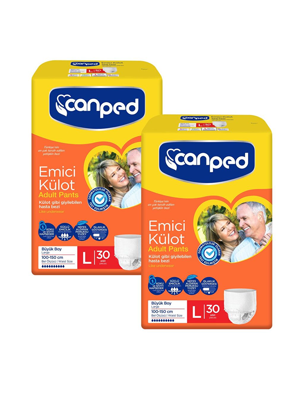 Canped Renksiz Emici Külot Büyük Boy Large 60 Adettt