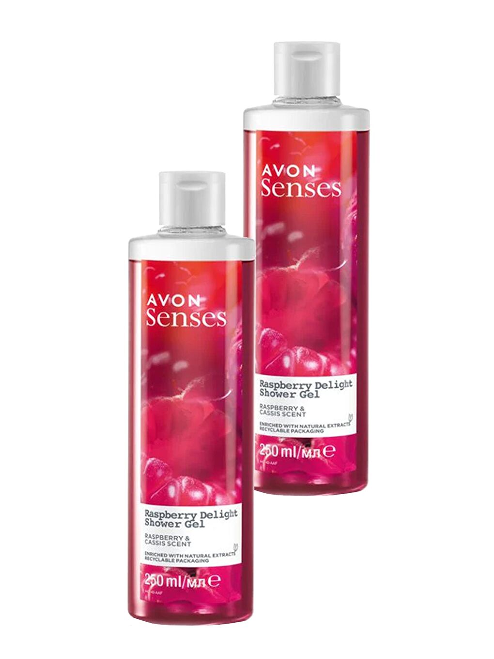 AVON Raspberry Delight Frambuaz ve Frenk Üzümü Kokulu Duş Jeli 250 Ml. İkili Set