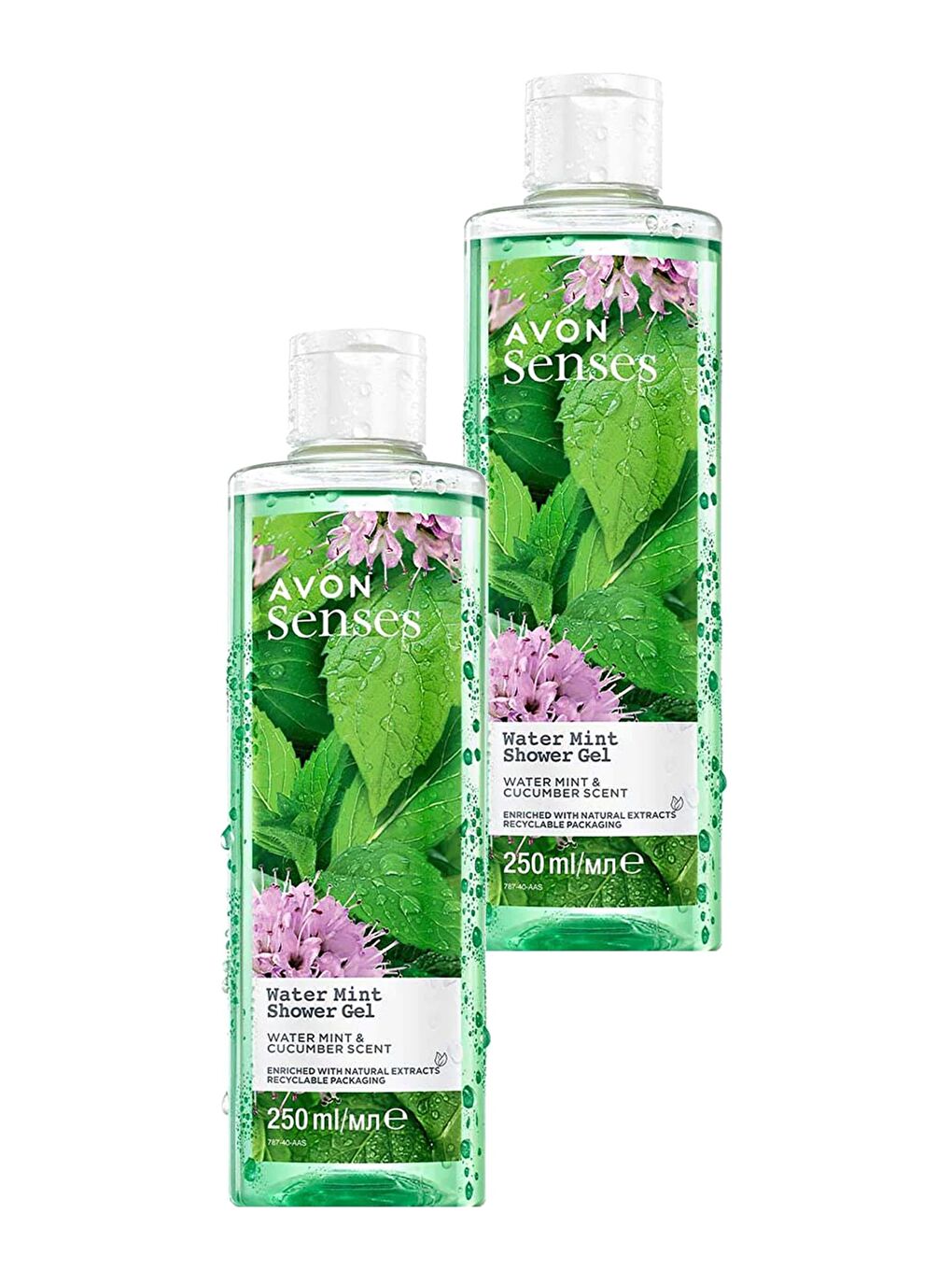 AVON Senses Water Mint Nane ve Salatalık Kokulu Duş Jeli 250 Ml. İkili Set