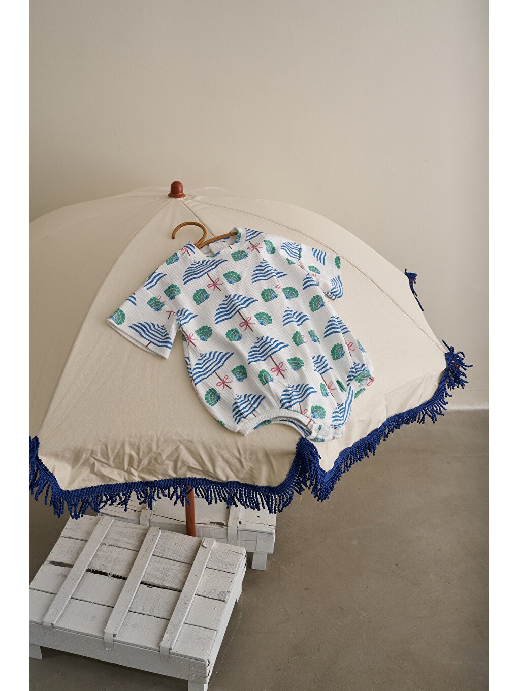Beyaz Comfy Cubs Serisi Oversize Tulum-2