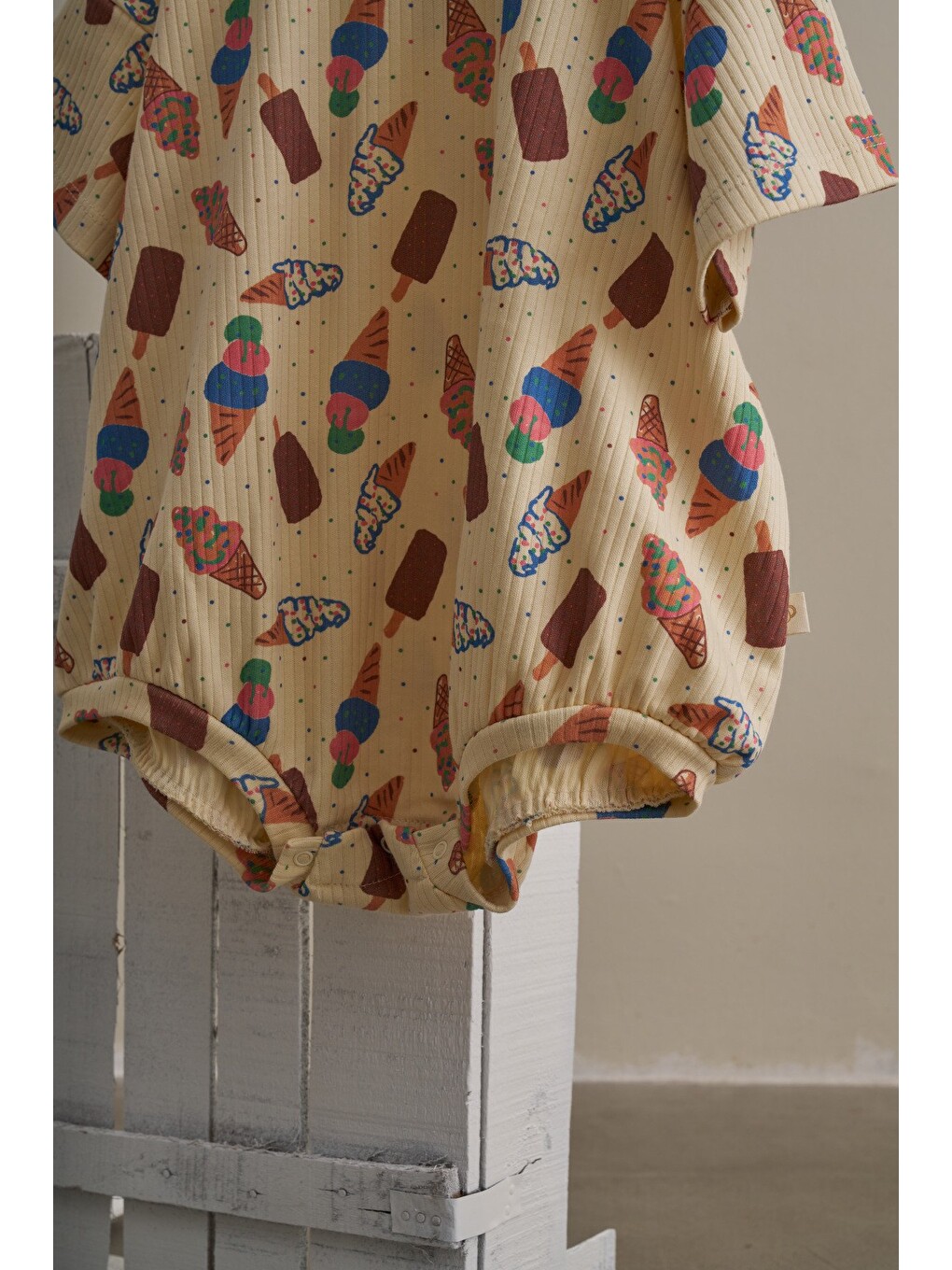 Ekru Krem Comfy Cubs Serisi Oversize Tulum-6