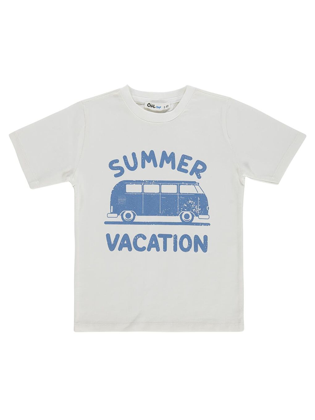 Boys Kapüşonlu Tişörtlü 2-5 Yaş Gömlek - Mavi-1