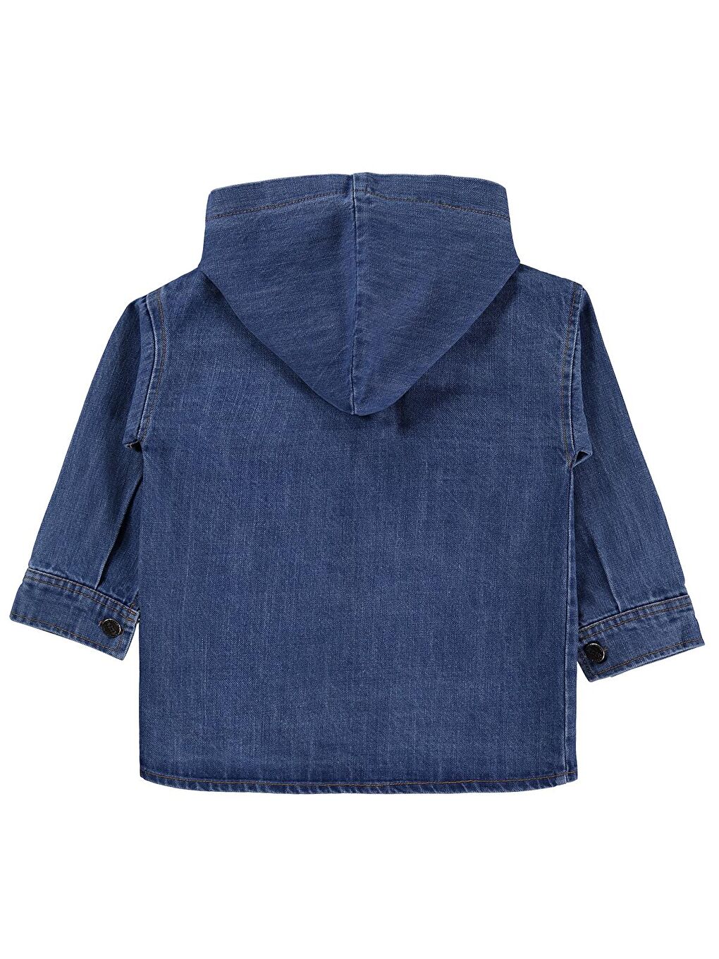 Boys Kapüşonlu Tişörtlü 2-5 Yaş Gömlek - Mavi-2