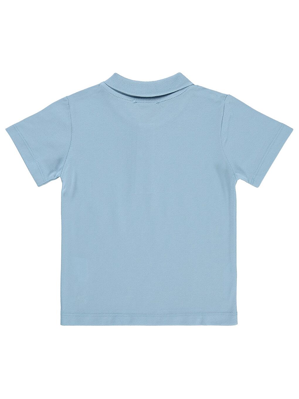 Boys Erkek Çocuk Palmiye Nakışlı Polo Yaka 2-5 Yaş Tişört - Mavi-1