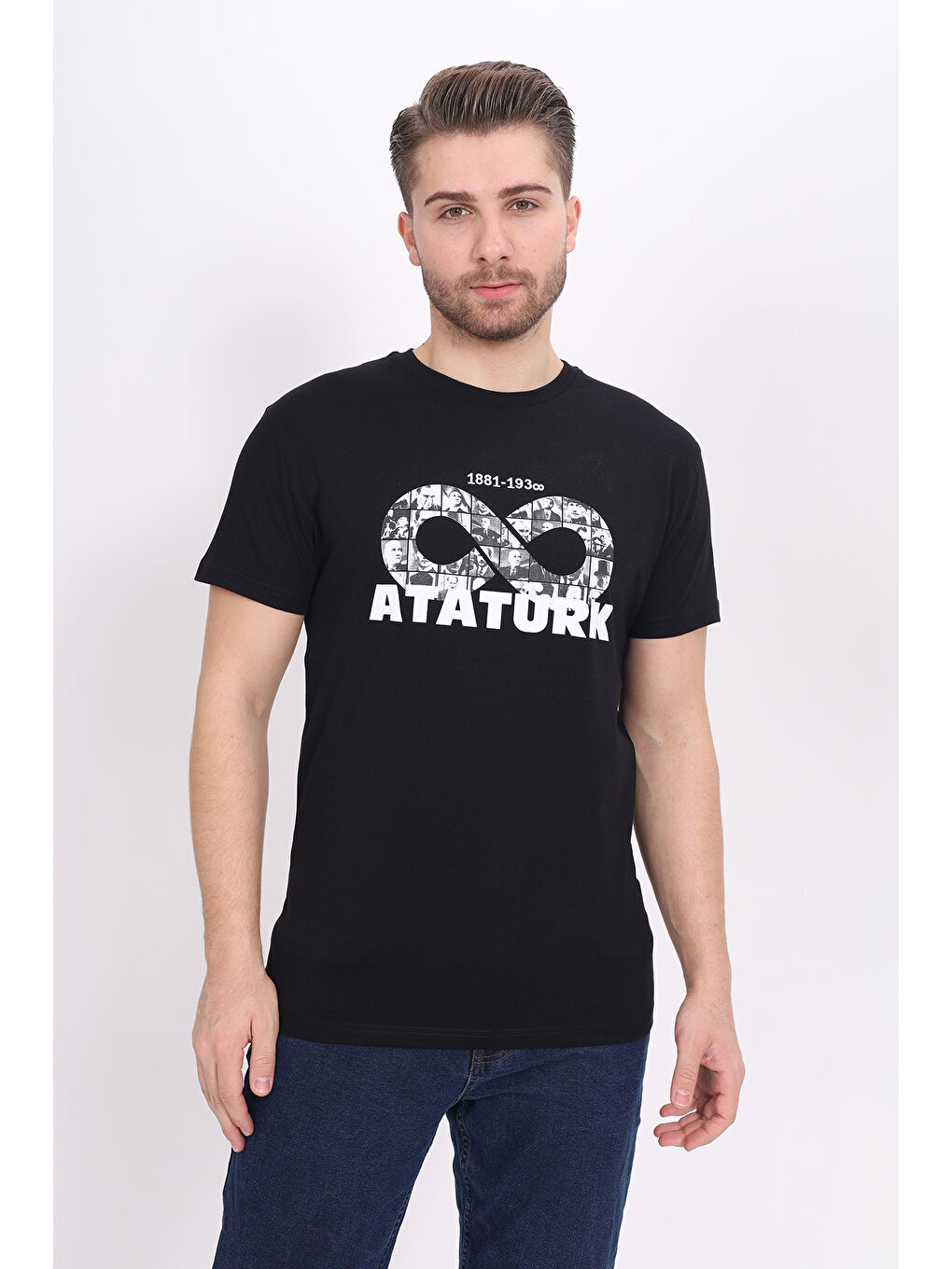 Toontoykids Siyah Unisex Atatürk Baskılı Tişört