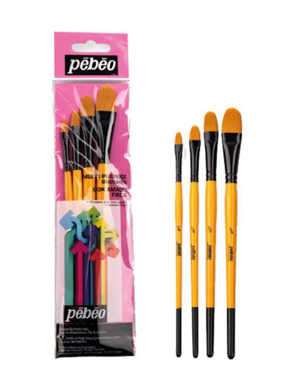 Pebeo Kedi Dili Uç Fırça Seti 4 lü SET-11