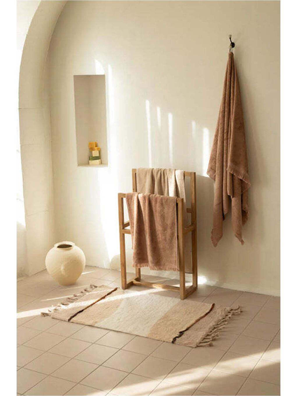 Bej Belina Bambu Havlu 70x140 cm Caramel-1
