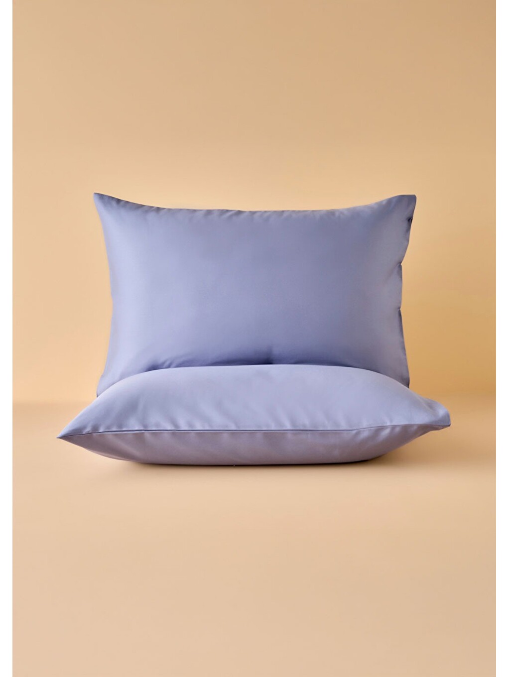 %100 Pamuk Saten Çift Kişilik Lastikli Çarşaf Seti Mavi (160x200x35 Cm)-4