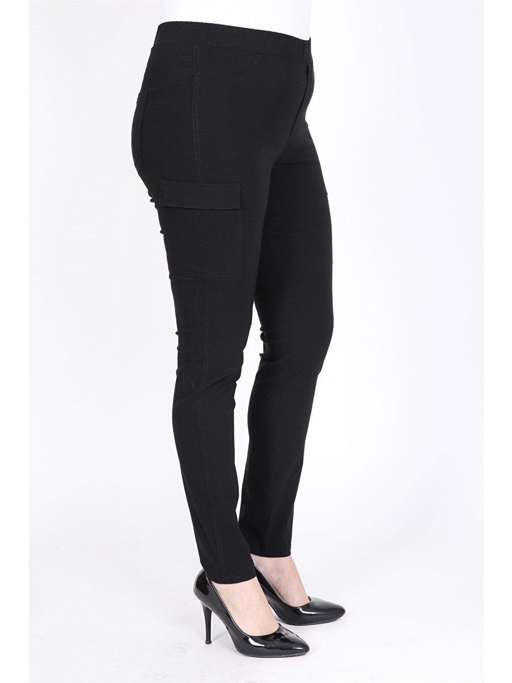 Mylinemoda Siyah Beli Lastikli Kargo Pantolon - 3