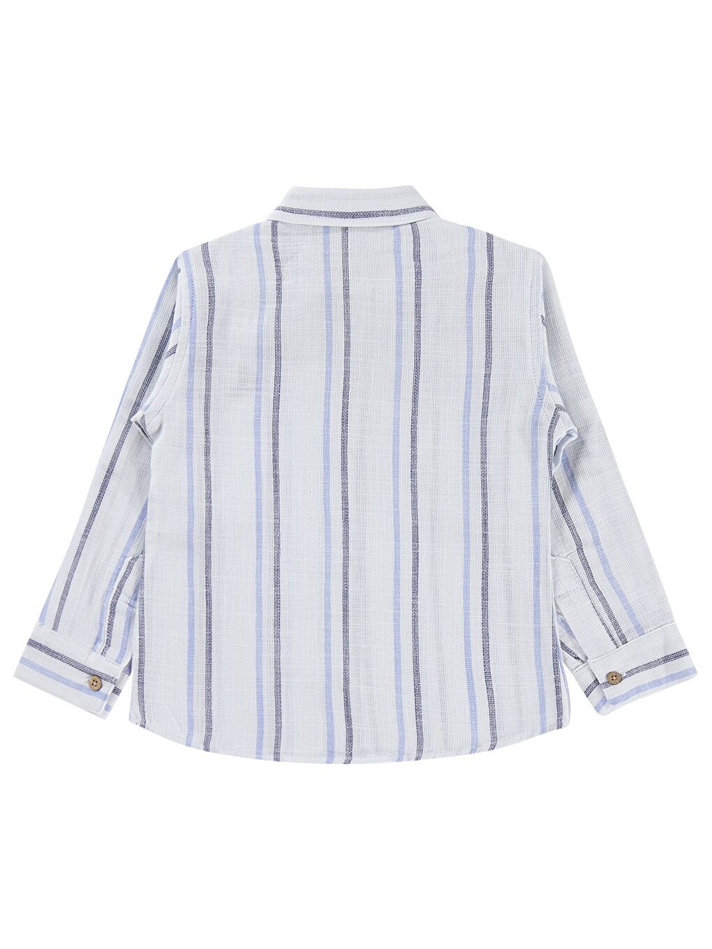 Boys Çift Çizgili 2-5 Yaş Gömlek - Mavi-1