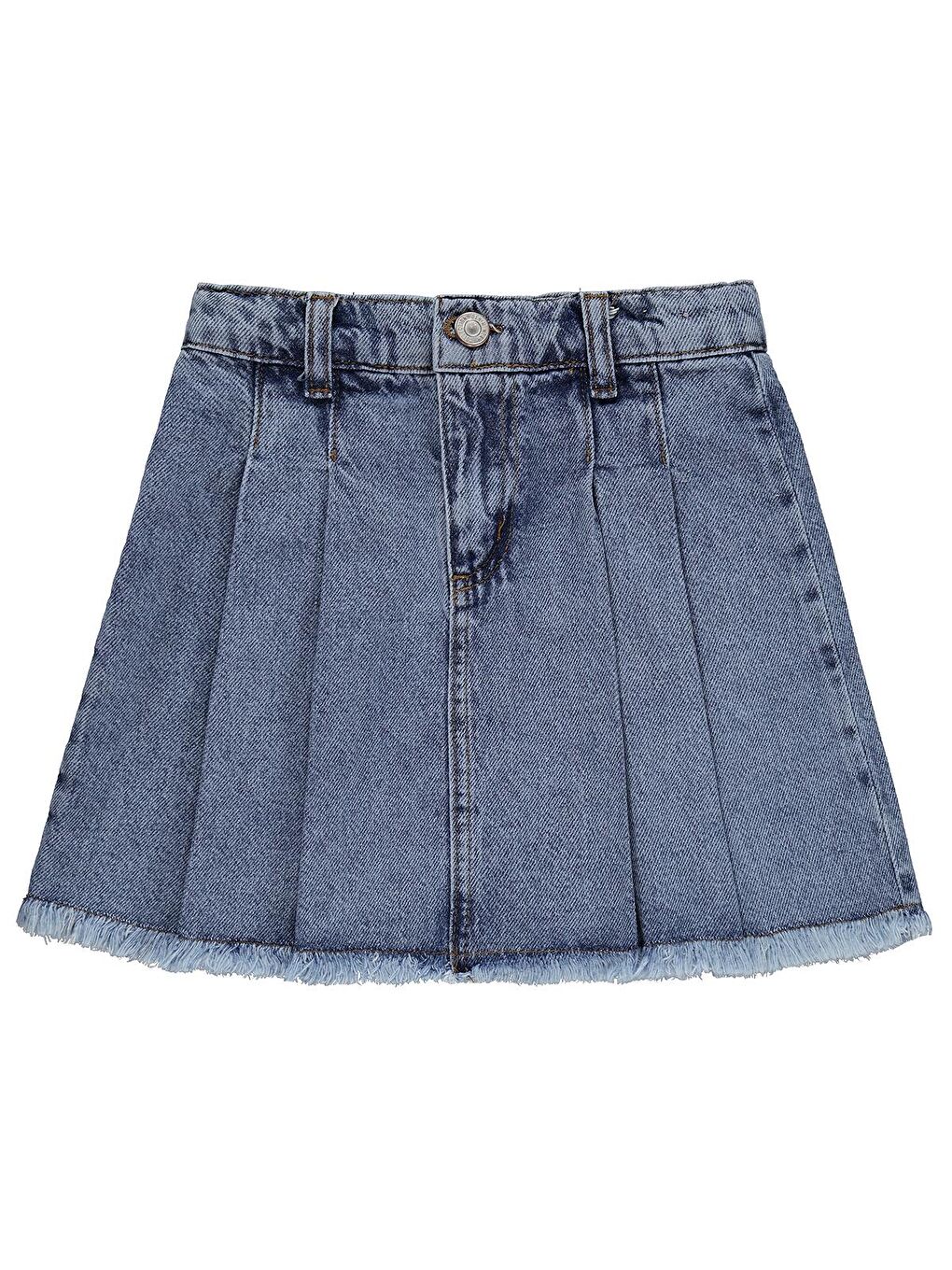 Girls Pileli 6-9 Yaş Etek - Mavi