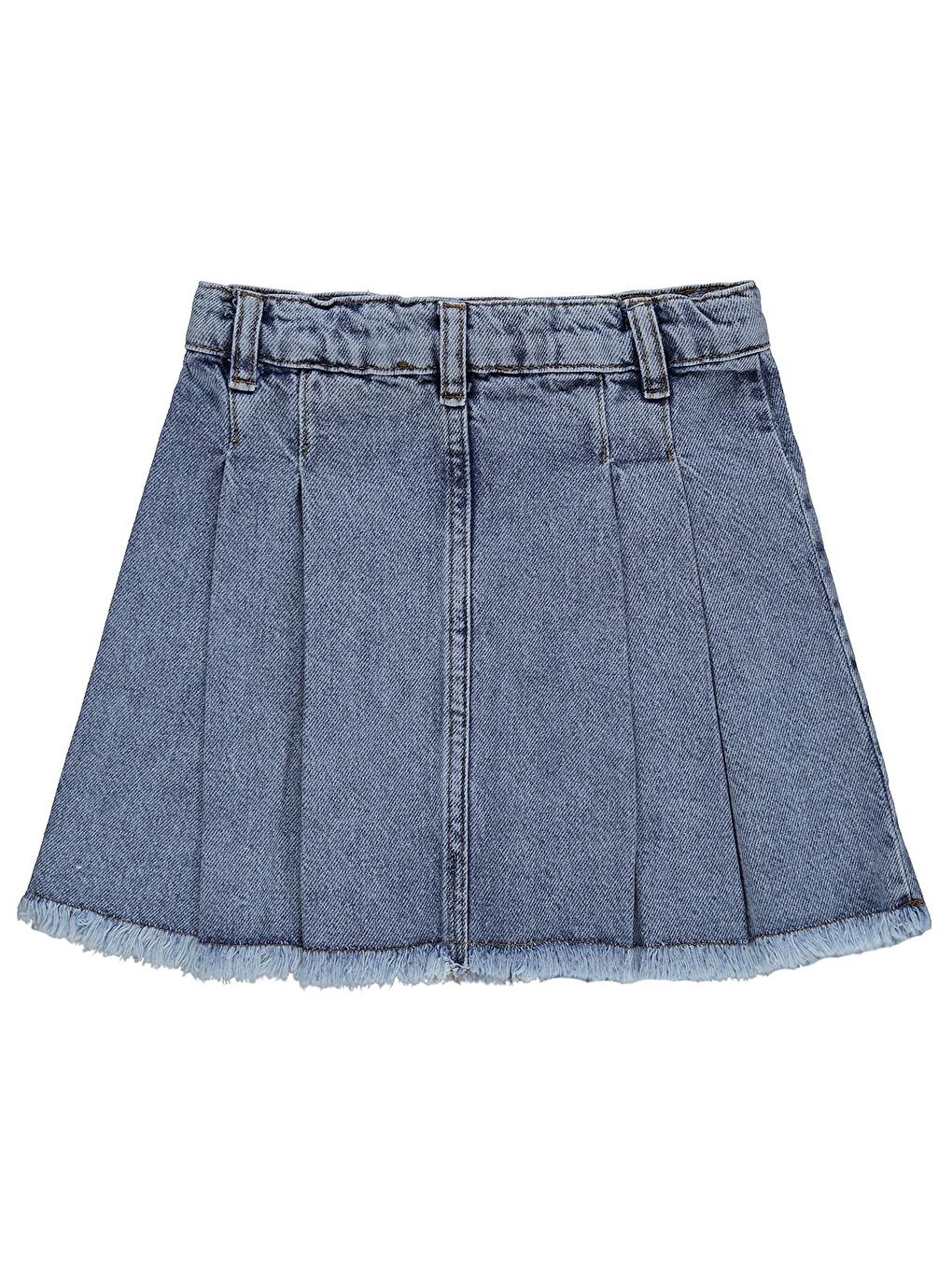 Girls Pileli 6-9 Yaş Etek - Mavi-1