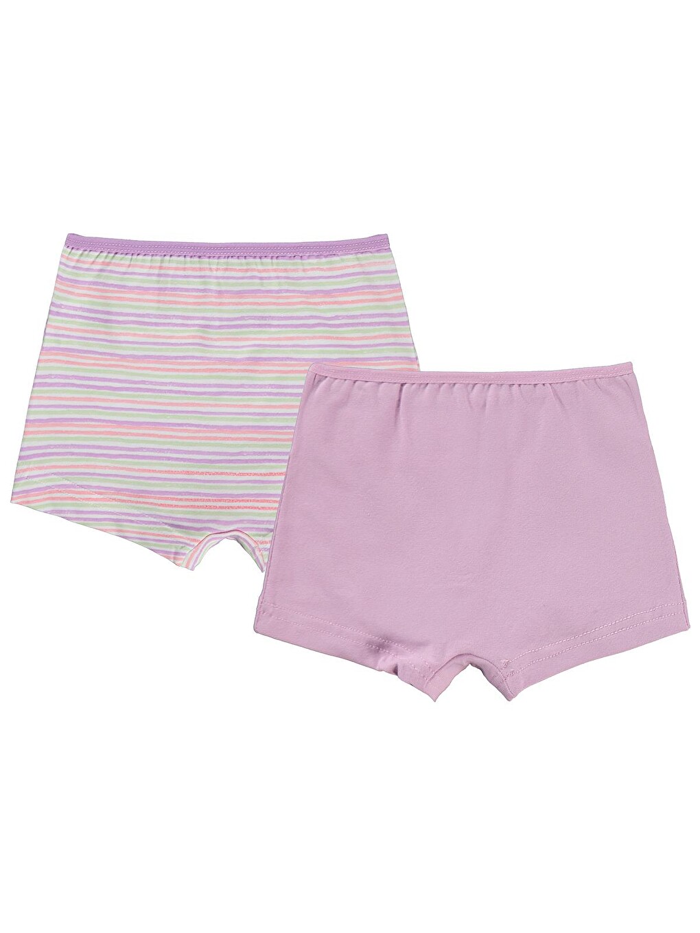 Beyaz Girls 2-10 Yaş Kız Çocuk 2'li Boxer - Standart-2
