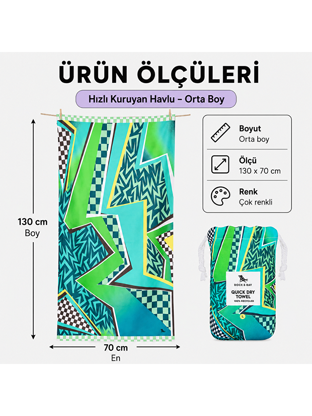 Karışık Dock And Bay Çocuk Plaj Havlusu M Tide Skater-1