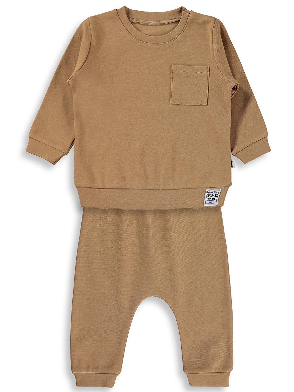 Kahverengi Baby Süs Etiketli 2'Li Takım 6-18 Ay Takım - Turuncu