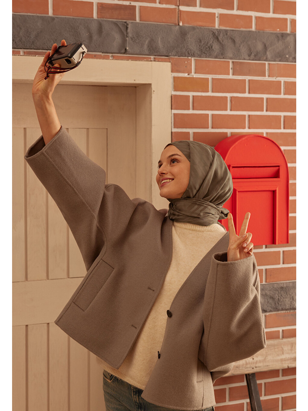 Gri Dublin Jakarlı Şal Kül-2