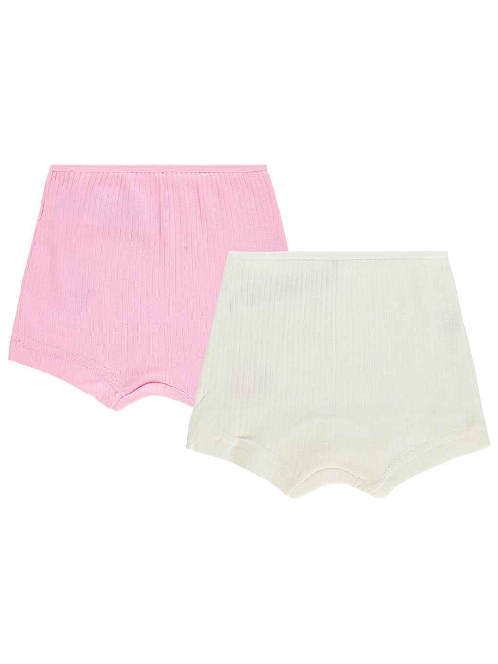 Beyaz Girls Çilek Ribana 2-10 Yaş Kız Çocuk 2'li Boxer - Standart-1