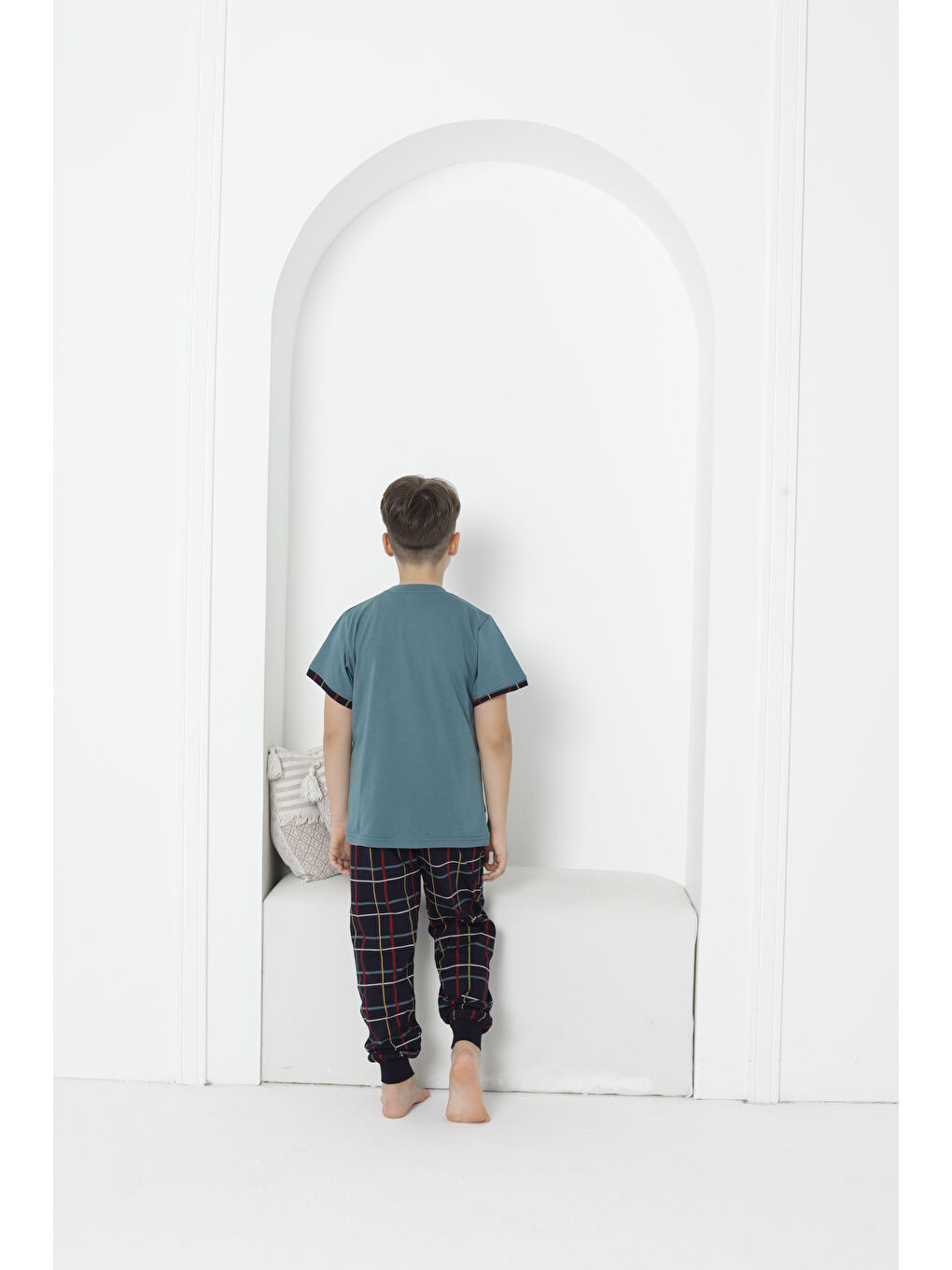 Kapi Kids Yeşil Erkek Çocuk Yazı Baskılı Pijama Takımı Mnx 5073-74 - 3