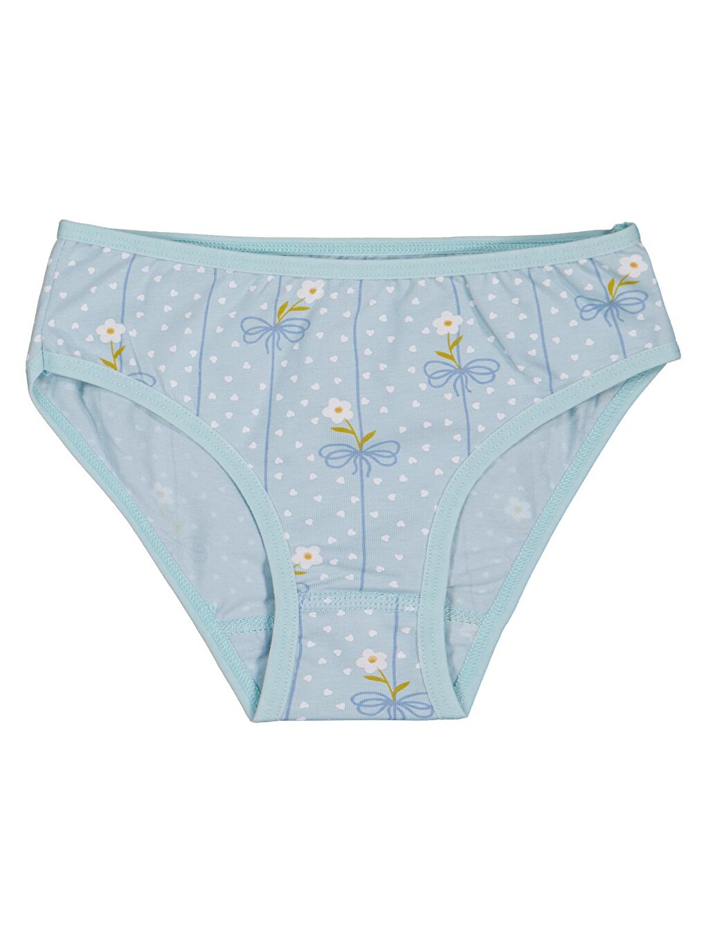 Beyaz Girls Flower 2-10 Yaş Kız Çocuk 2'li Külot - Standart-1