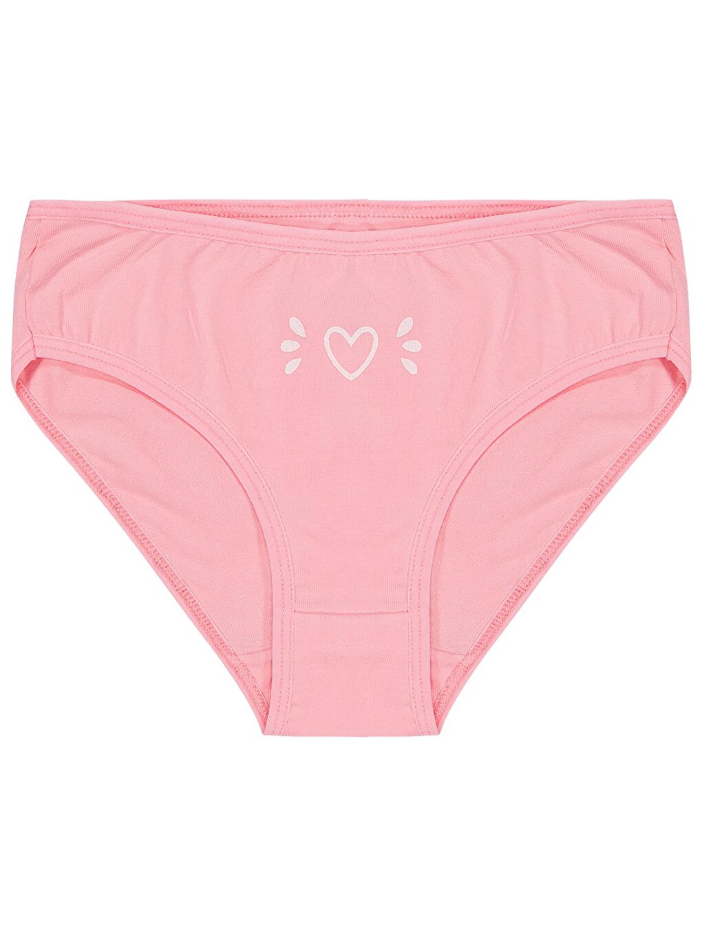 Beyaz Girls Kalp 2-10 Yaş Kız Çocuk 2'li Külot - Standart-1