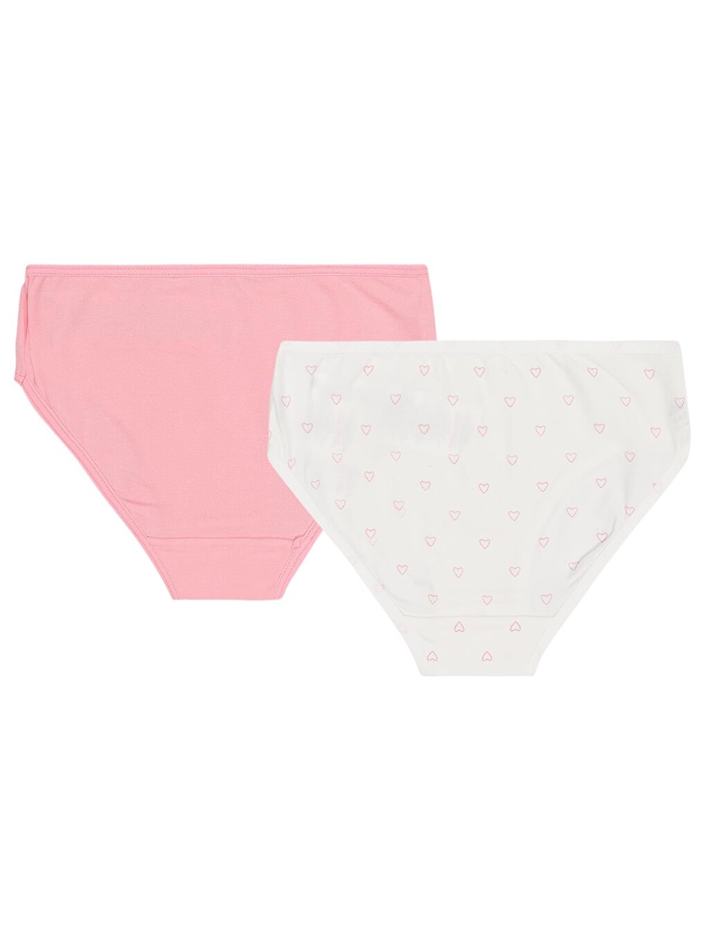Beyaz Girls Kalp 2-10 Yaş Kız Çocuk 2'li Külot - Standart-2