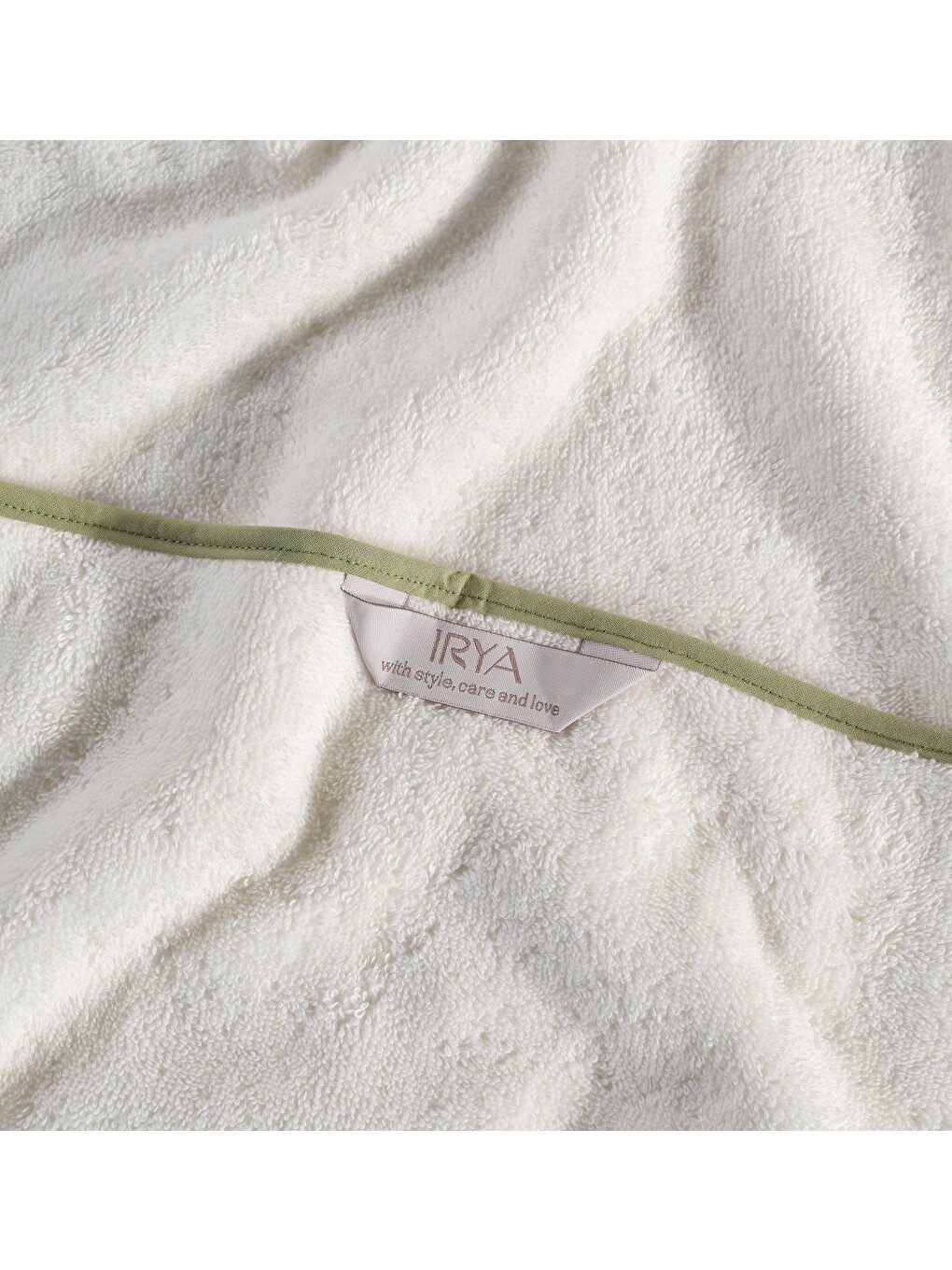 Lila Scallop %100 Pamuk Havlu 2/70x140 Cm Ecru+olive-2