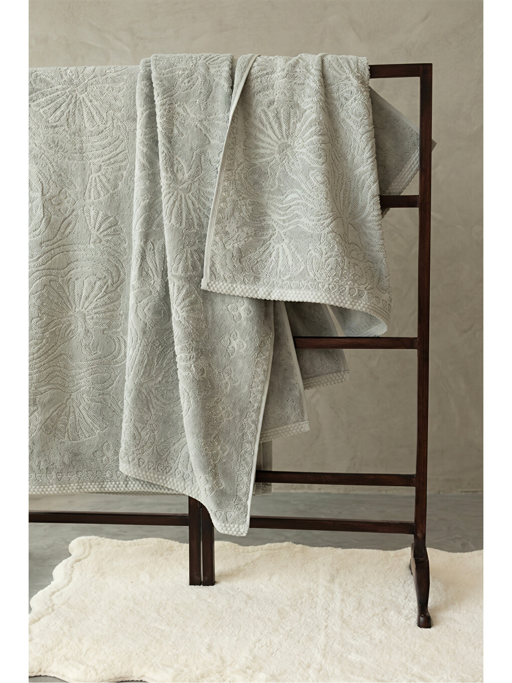 Mavi Liana %100 Pamuk Havlu Sea Mist 90x150 cm-1