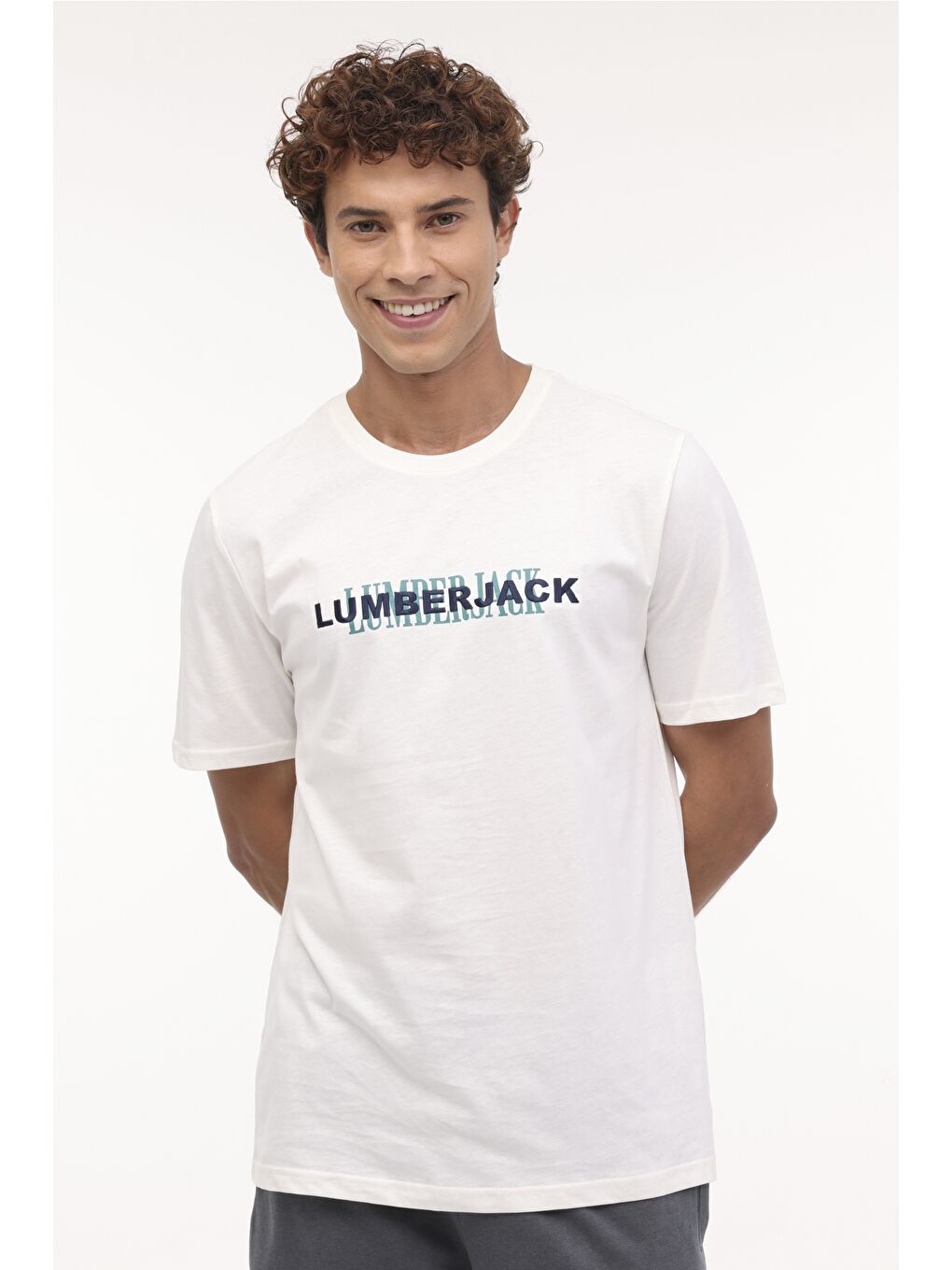 Lumberjack Bej ML ALVIN 11ID1004 4PR  Erkek Kısa Kol T-Shirt