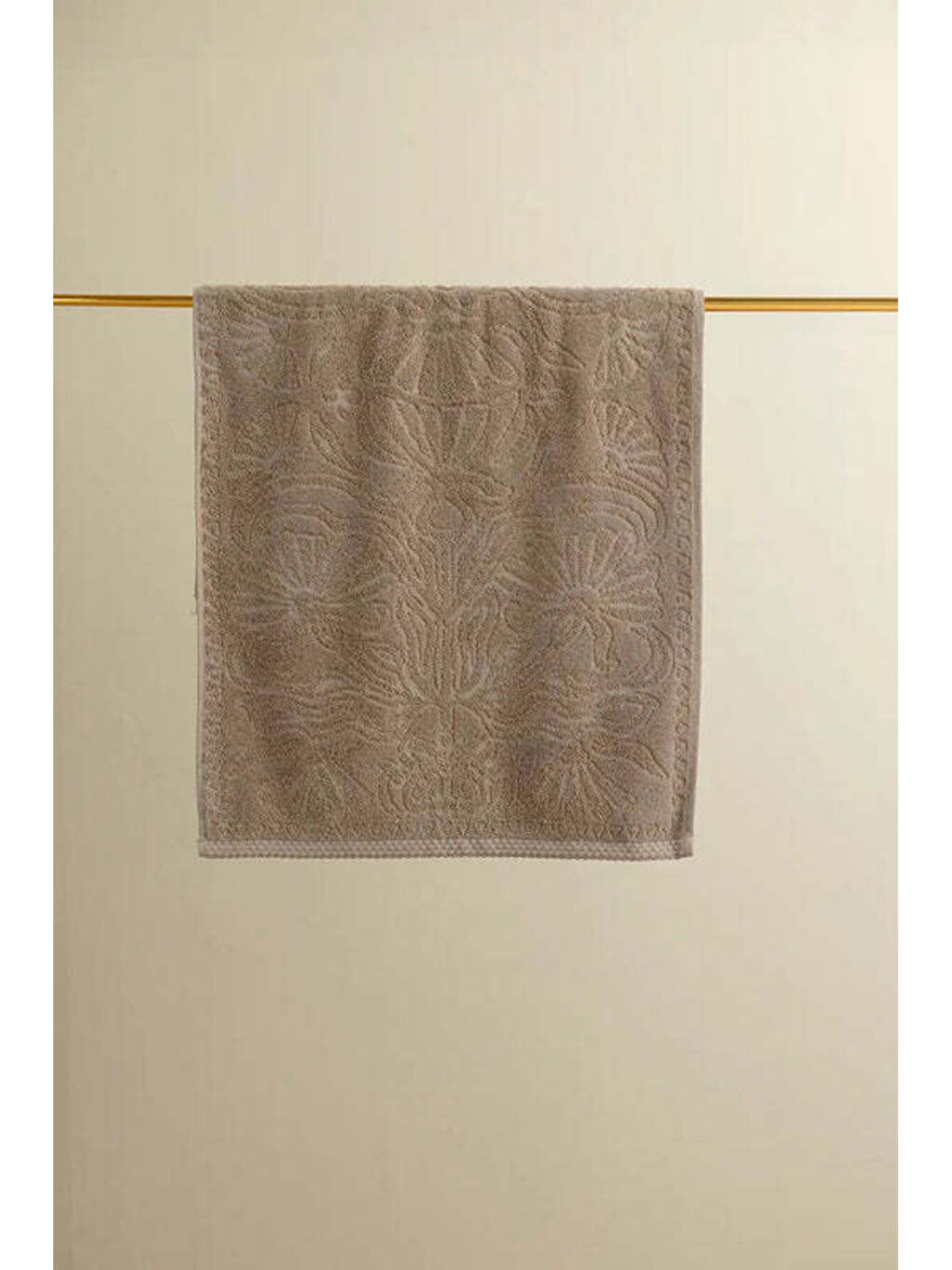 Kahverengi Liana %100 Pamuk Havlu Earth Brown 50x90 cm-1