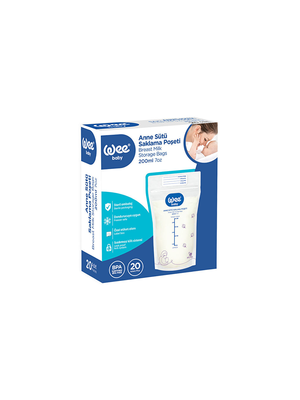 20'li Anne Sütü Saklama Poşeti-1