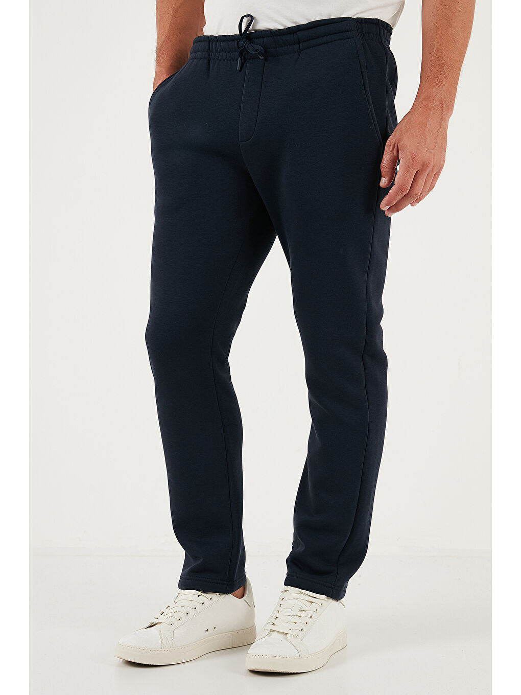 Lacivert Pamuklu Regular Fit Normal Bel Şardonlu Eşofman Altı 5908040