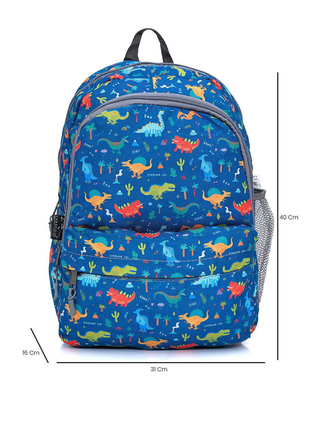 Renkli Dinozor Desenli 3'lü İlkokul Çanta Seti-3