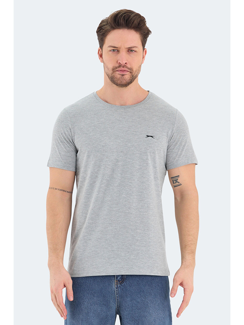 Karışık ROSALVA 3 lü Set Erkek Beyaz - Gri - Siyah Tişört-2